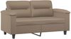 vidaXL 2-tlg. Sofagarnitur mit Kissen Cappuccino-Braun Kunstleder 3202376 Bild 3