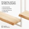 LAMO Manufaktur Wandregal Holz Set 3 St. 15/20/35cm Farbe: Nussbaum, Rahmen: Schwarz, Schweberegal Massiv 100% Echtholz, Küchenregal Wand, Badezimmer Regal Hängend, Wandregal Wohnzimmer Bild 3
