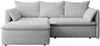 Vente-unique - TEODORA Sofa Stoff Grau - B 166 cm x H 91 cm x L 230 cm Bild 2