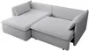 Vente-unique - TEODORA Sofa Stoff Grau - B 166 cm x H 91 cm x L 230 cm Bild 3