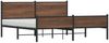 vidaXL Metallbett ohne Matratze Braun Eichen-Optik 160x200 cm 3301414 Bild 4