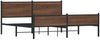 vidaXL Metallbett ohne Matratze Braun Eichen-Optik 160x200 cm 3301414 Bild 3