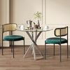 i@home Essgruppe Esstisch-Set(Esstisch und 2 Stühlen),Tischplatte aus gehärtetem Glas, (moderner 80*80*75cm Esstisch,verzinkte Tischbeine,Couchtisch, Esszimmerstühle,silberne Tischbeine), Hochtransparente Glastischplatte, Galvanisierte Metallbeine Bild 2
