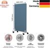Rheinland Möbel FocusWall STWR0814 – Akustik-Stellwand 800×1400 mm in Stofffarbe Steel inkl. Rollen – Mobile Schreibtisch-Trennwand für Büro & Homeoffice – Schallschutz – Made in Germany Bild 2
