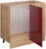 Vicco Küchenschrank Küchenzeile R-Line, Bordeaux Hochglanz, Eckschrank 86 cm, ohne AP Bild 4