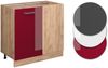 Vicco Küchenschrank Küchenzeile R-Line, Bordeaux Hochglanz, Eckschrank 86 cm, ohne AP Bild 5