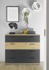 Schubkastenkommode >STARLIGHT< in Anthrazit / Artisan Eiche Dekor - 110x94,8x41 (B/H/T) Bild 2