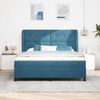 vidaXL Boxspringbett mit Matratze Dunkelblau 200 x 180 cm Samt 3340944 Bild 3