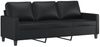 vidaXL 4-tlg. Sofagarnitur mit Kissen Schwarz Kunstleder 3201403 Bild 5
