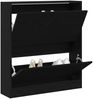 vidaXL Schuhschrank mit Regal Schwarz Eichen-Optik 80 x 21 x 87,5 cm 862216 Bild 3