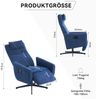 Relaxsessel B 67 x T 80,5 x H 110 cm, drehbar & verstellbar, Chenille in Blau Bild 3