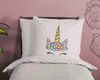 PURE luxury collection Kinderbettwäsche Mandy, Microfaser, 2 teilig, Mikrofaser, 135x200, pflegeleicht, Wende, Mädchen, Einhorn, Regenbogen Bild 3