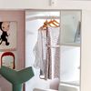 Kinderhochbett Mit Mehrstufigen Regalen Mit Einfachen Kleiderbügeln und Ablagefächern Mit 1 herausnehmbaren Organisationswagen Viel Stauraum Jugendbett Einzelbett Holz Weiß 90 x 200 cm Bild 5