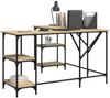 vidaXL Schreibtisch Sonoma-Eiche 139x139x75 cm Holzwerkstoff 837593 Bild 3