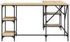 vidaXL Schreibtisch Sonoma-Eiche 139x139x75 cm Holzwerkstoff 837593 Bild 4