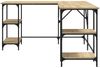 vidaXL Schreibtisch Sonoma-Eiche 139x139x75 cm Holzwerkstoff 837593 Bild 5