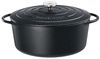 KÜCHENPROFI Bratentopf oval Gusseisen mit Deckel 7 Liter 33x12,9cm schwarz Bild 3