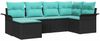 vidaXL Gartensofa-set mit Speicher 6 pcs Schwarz Poly-Rattan 3354105 Bild 2