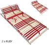 Coemo 2 Stk. Lattenrost RUBY K 100×200 cm, 7-Zonen, 28 Leisten, Kopfteil verstellbar Bild 2