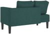 vidaXL Chaiselongue mit Kissen Dunkelgrün Stoff Bild 5