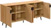 Vente-unique - SINOLO Sideboard Holz, Platte Beige - B 40 cm x H 76 cm x L 160 cm Bild 4