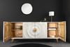 riess-ambiente Sideboard GOLDEN SUNSET 180cm weiß / gold - handmade, Mangoholz, Metallbeine (Einzelartikel, 1 St), Kommode mit 3D Front & Stauraum - ideal für moderne Wohnzimmer Bild 4
