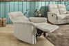 Relax-Fernsehsessel Federkern TV Liegefunktion verstellbar Bezug in Cord Beige Bild 3