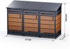Mülltonnenbox Verkleidung 3er Anthrazit / Holzoptik V2 Bild 4