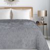 Eurofirany Tagesdecke Zweiseitige Bettdecke CHELEN/1 Chenille-Optik Beige Silber, 170x210 cm 220x240 cm Doppelbett Ehebett Bild 2