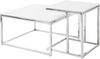 Beistelltisch >Reno mini< in MDF weiß, Metall verchromt - 45x50x45cm (BxHxT) Bild 5