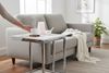 Beistelltisch >Reno mini< in MDF weiß, Metall verchromt - 45x50x45cm (BxHxT) Bild 4