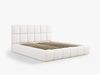 Micadoni Stauraumbett mit Kopfteil Bellis Boucle Baloo Weiß 140x200 Bild 2