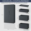Metallschrank mit Hohe Schublade MEGAN - 195x90x40cm Anthrazit | Büroschrank Aktenschrank Stahlschrank Fachbodenschrank Werkstattschrank Bild 2