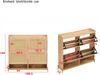 Merax Schuhschrank aus Holz mit Rattantüren – 4 Türen, Metallrahmen und oberes Regal, Hell-Eiche Bild 4