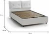 Dmora Doppelbett Bacio, Bettkasten mit Kunstlederbezug, 100 % Made in Italy, Öffnung vorne, inklusive Matratze 120 x 190 cm, Weiß Bild 3