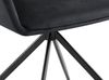 Esszimmerstuhl PELON - Samt Schwarz 56x62x81 cm | Essstühle Esszimmerstühle Küchenstühle Wohnzimmerstühle Bild 3
