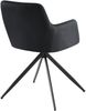 Esszimmerstuhl PELON - Samt Schwarz 56x62x81 cm | Essstühle Esszimmerstühle Küchenstühle Wohnzimmerstühle Bild 4