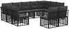 vidaXL Outdoor-Sofagarnitur Schwarz und Dunkelgrau Polyester 3437573 Bild 2