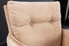 Bequemer Drehstuhl CHARLES II beige Samt champagner Strukturstoff Federkern Armlehnen Bild 5