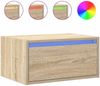 vidaXL Wand-Nachttisch mit LED-Leuchten Sonoma-Eiche 860215 Bild 2