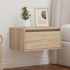 vidaXL Wand-Nachttisch mit LED-Leuchten Sonoma-Eiche 860215 Bild 4
