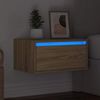 vidaXL Wand-Nachttisch mit LED-Leuchten Sonoma-Eiche 860215 Bild 5