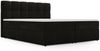 GRAINGOLD Maison Boxspringbett 200x200, Boxspringbett mit zwei Bettkästen, Kopfteil, Velour-Stoff, Schwarz Bild 2