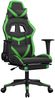 vidaXL Gaming-Stuhl mit Massage & Fußstütze Schwarz & Grün Kunstleder 345437 Bild 2