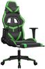 vidaXL Gaming-Stuhl mit Massage & Fußstütze Schwarz & Grün Kunstleder 345437 Bild 3