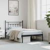 vidaXL Bettgestell mit Kopfteil Metall Schwarz 107x203 cm 353533 Bild 4