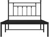 vidaXL Bettgestell mit Kopfteil Metall Schwarz 107x203 cm 353533 Bild 3