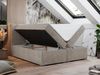 Boxspringbett, Matratze und Topper, zwei Bettkästen - LOPE - 160x200cm - Beige Stoff - H3 Bild 2
