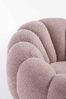Drehsessel Florel aus Boucle-Stoff, modern und gepolstert, Altrosa, goldenes Mittelfuß-Gestell Bild 5