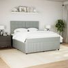 vidaXL Boxspringbett mit Matratze Hellgrau 180x200 cm Samt 3292406 Bild 3
